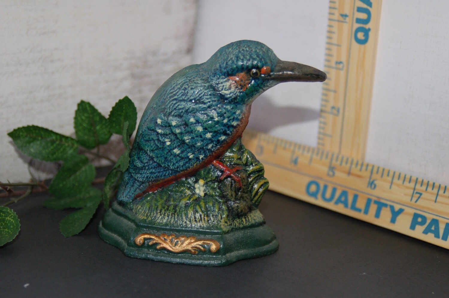 Vintage cast iron bird door stop by DonnasDecorandMore on Etsy