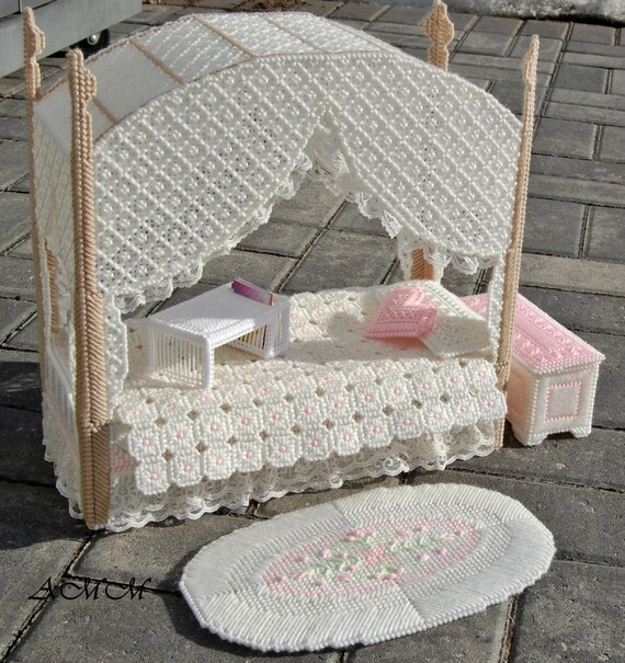 Barbie Doll Bedroom Furniture Set Pink & Lace