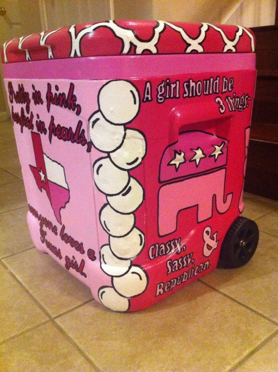 Items similar to Custom 48 QT Hand Painted Cooler on Etsy