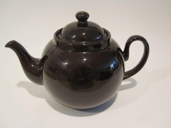 Vintage Brown Pottery Teapot Ceracraft by WyattsCollectibles