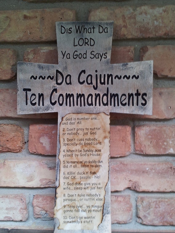 Cajun Ten Commandments Printable