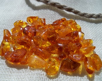 Baltic Amber Beads. Polished. Freeform. 50 pcs honey color. Drilled.