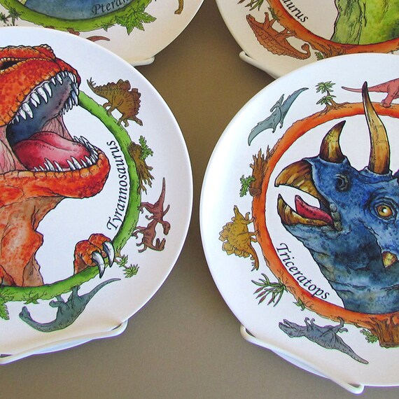 DINOSAUR Plate Set of 4