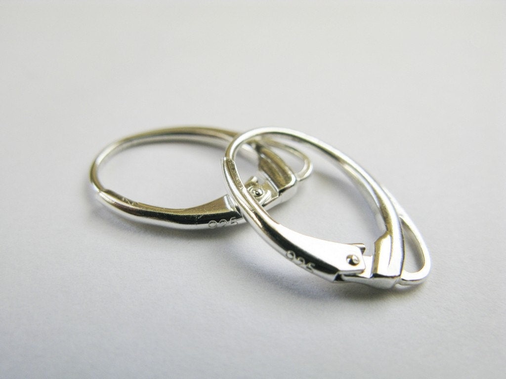Sterling Silver Leverback Findings Earring by FineJewelryFindings