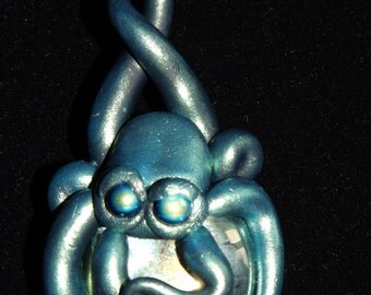 Cthulukins Glass and Polymer Pendant