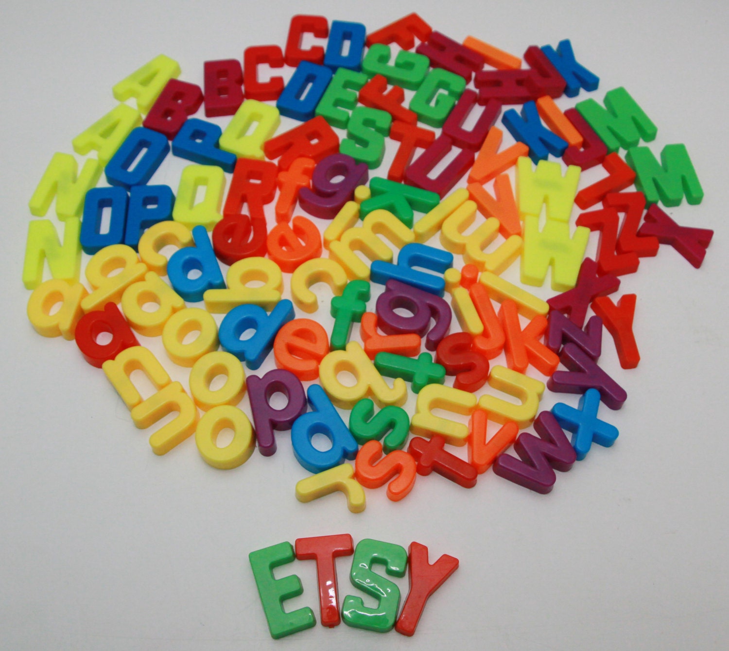 99 Plastic Magnetic Letters Alphabet Capital & by FabFrugalFinds