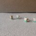 reduced - kitty cat face kitten post earrings vintage celluloid on sterlin silver ear hooks -- cute kawaii lolita handmade