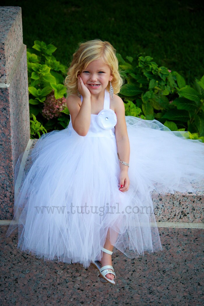 White Toddler Flower Girl Dresses 9