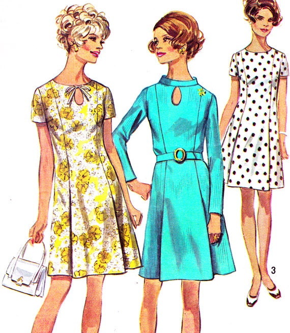 Items similar to 1960s Dress Pattern Simplicity 8192 Mod Princess Seam ...