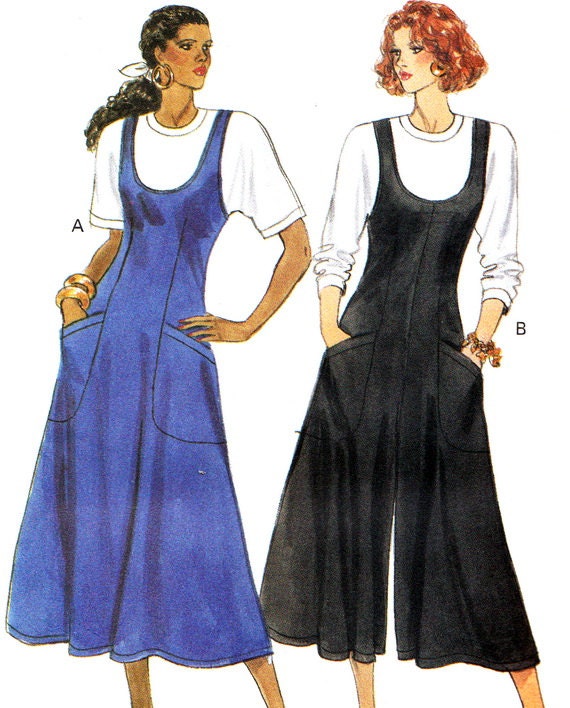 Butterick 4552 Womens Jumpsuit Pattern Jumper Pattern Pinafore