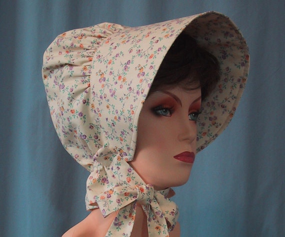 Sun Bonnet Reduced Price Pioneer Costume Cotton Floral