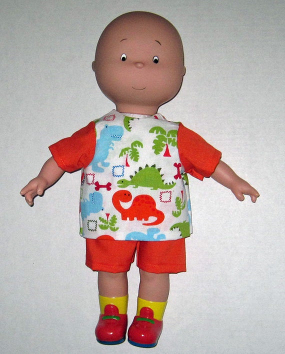 Caillou Classic 14.5 inch Doll Clothes Cute Dinosaur Shirt and