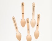 Arrows -20 Wooden Ice Cream Spoons