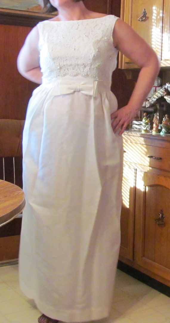 white column gown