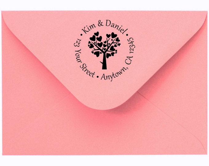 Personalized Custom Made Return Address Stamp and Name Rubber Stamp R108