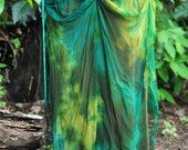 RESERVED for G V - Not For Sale - Nuno Felted Fairy Lotus Flower Leaf And Vine Forest Goddess Silk Chiffon Belt Skirt OOAK