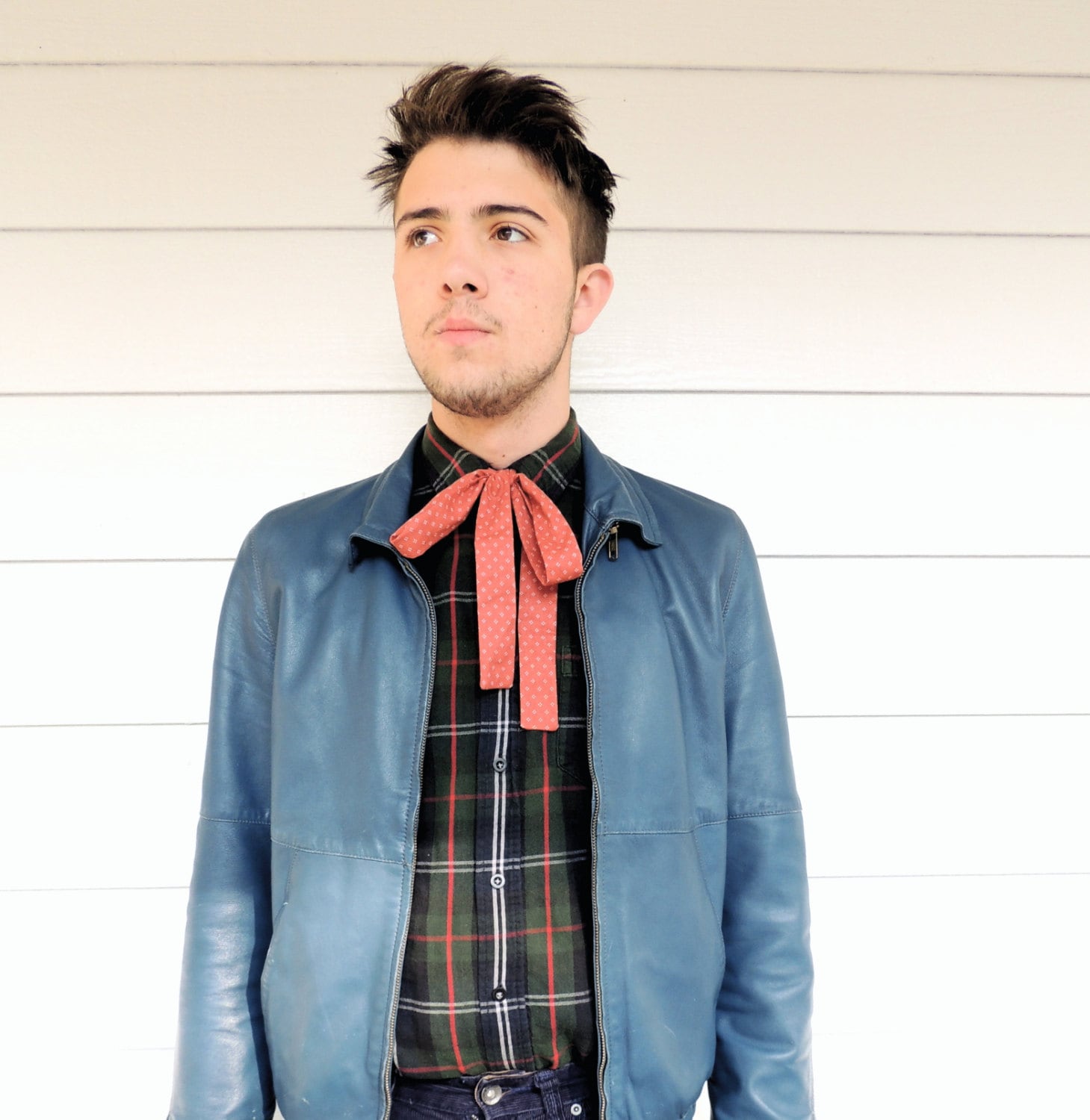 Mens Western Bow Tie Vintage Burnt Orange Floral from the Paul