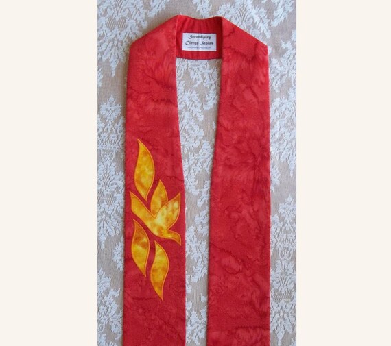 Items similar to Red Clergy Stole -- Two Color Combinations Available ...