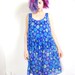 90s Raver Sheer Neon Daisy Print Beach Dress (M/L)