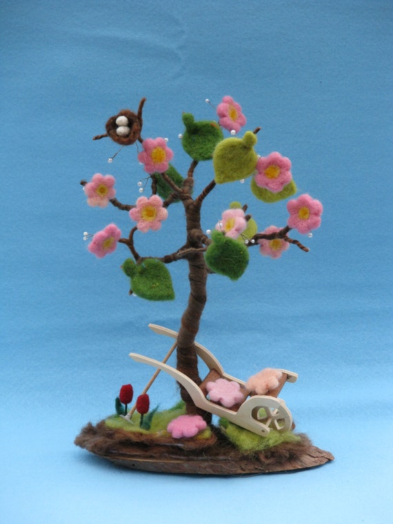Needle felted seasonal tree by Made4uByMagic on Etsy