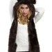 Faux Fur Brown Bear Hat- Full Size