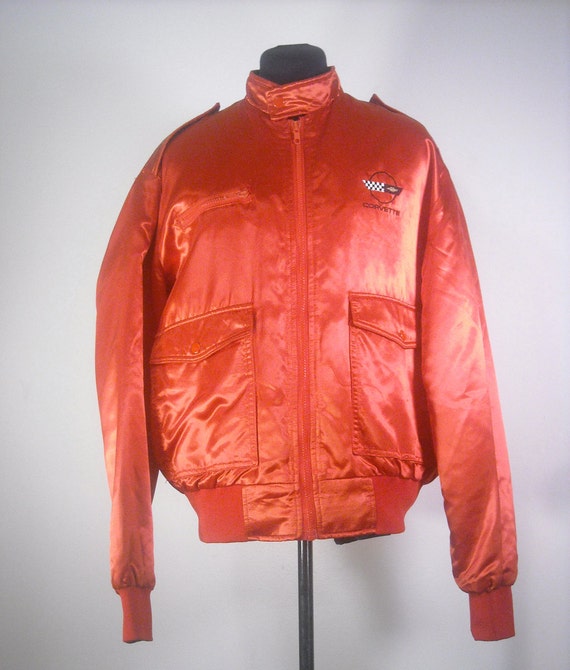 Vintage Corvette Racer Jacket 1980s Menswear Red by BoltedVintage