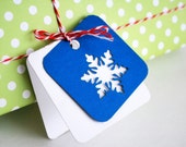 Snowflake Folded Gift Tags ,Gift Tags Set, Set of 6 Handmade Tags A646 Il_170x135
