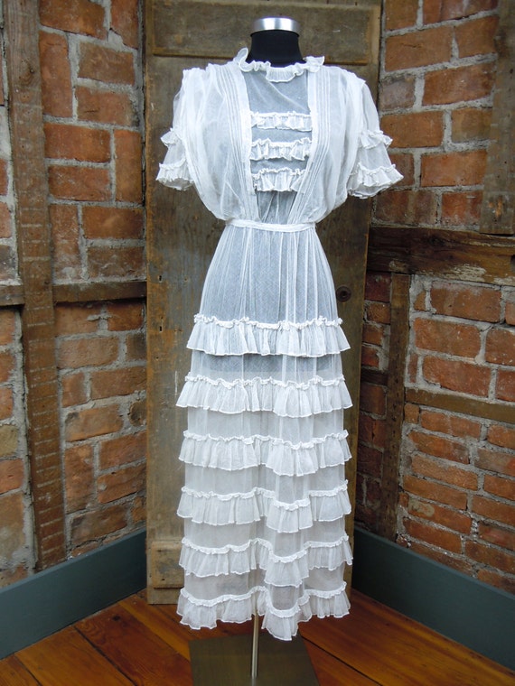 ON HOLD Edwardian Tea Dress / Antique Victorian Dress/