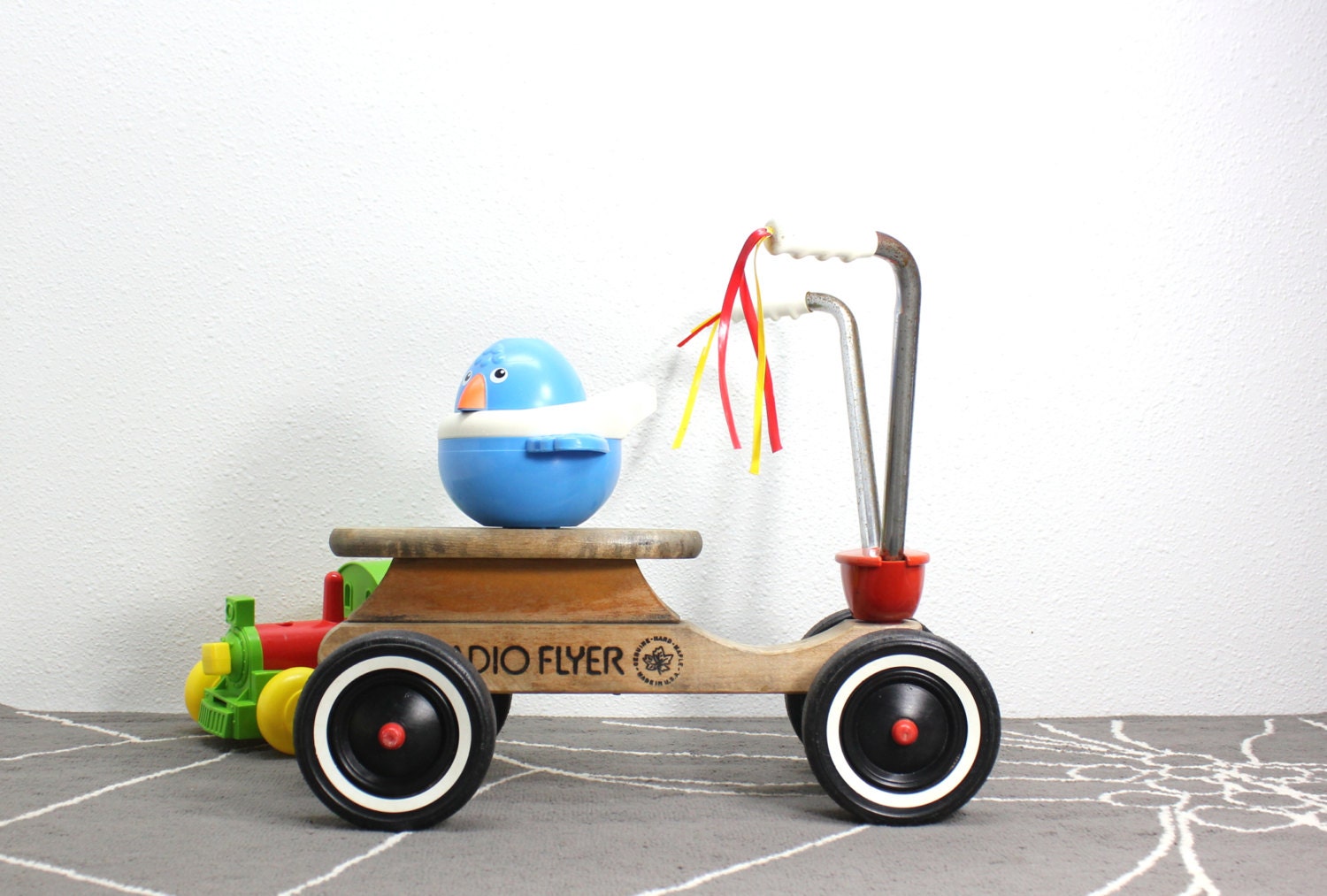 vintage radio flyer wooden scooter