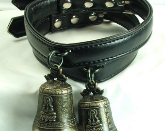 black leather ankle cuffs with large bells bdsm cuffs slave bell cuffs mature bdsm restraints submissive cuffs bondage cuff bdsm toys