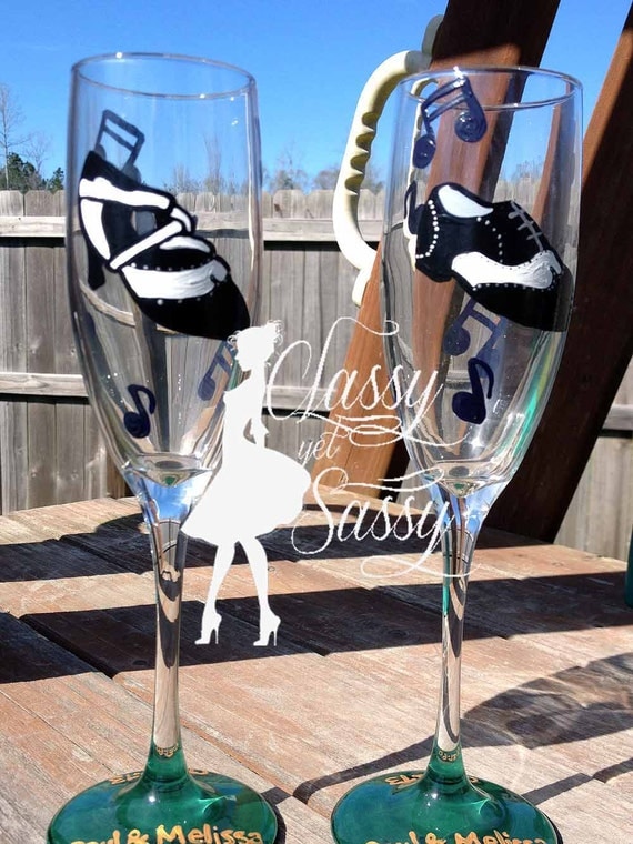 Ballroom Dancing Champagne Flutes