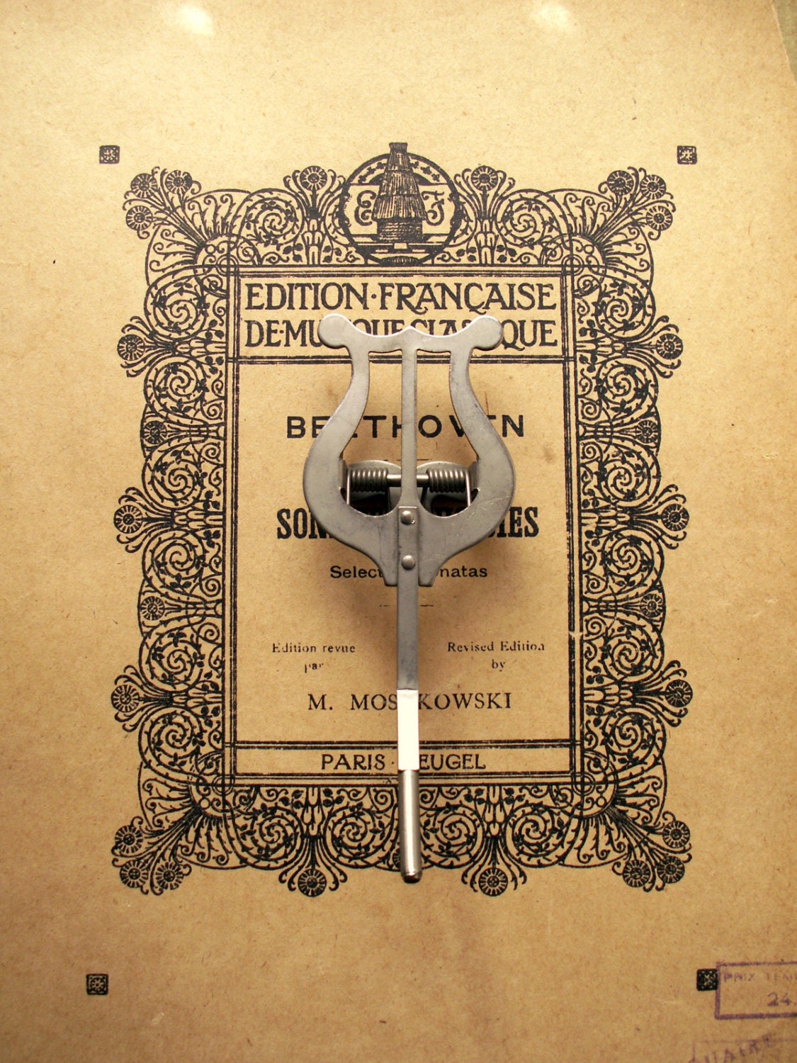 Vintage Marching Band Lyre Music Holder Clip