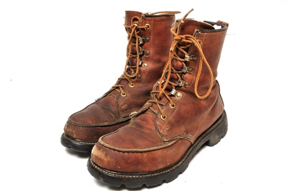 1970s Steel Toe Work Boot Size 8 M