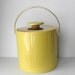 VIntage Kraftware Ice Bucket, Yellow Ice Bucket, Mod Vinyl Ice Bucket
