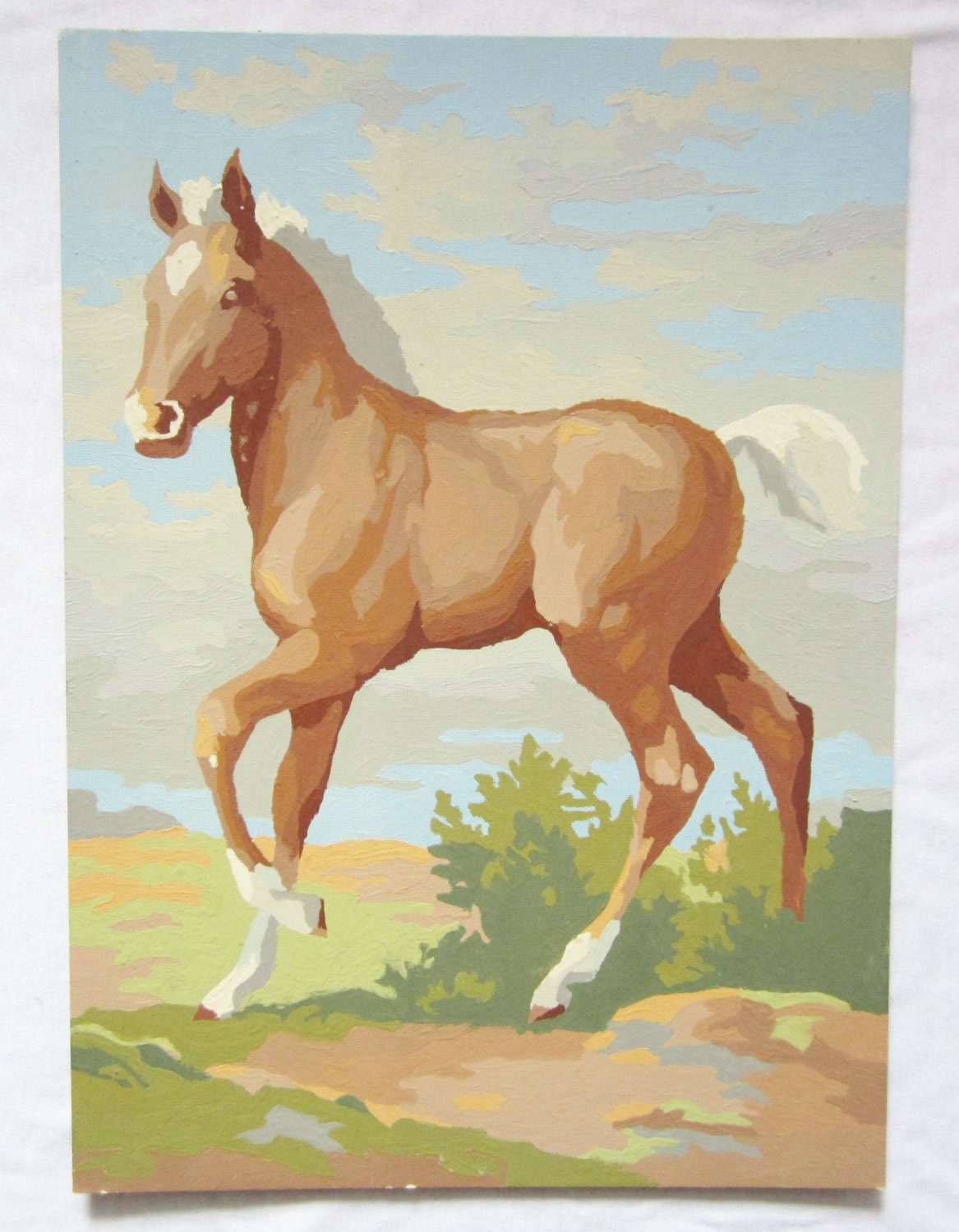 Vintage Horse Foal Paint By Number by plaidpearls on Etsy