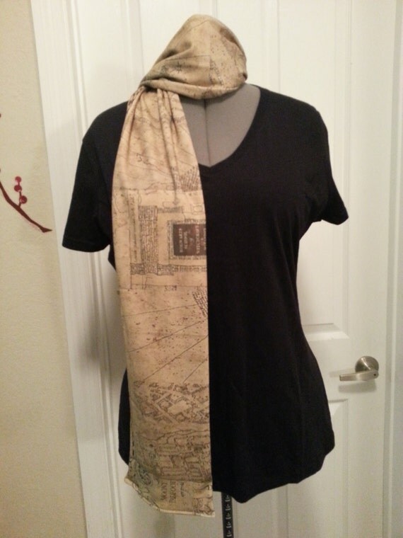 Marauder's Map KNIT scarf (REGULAR STYLE) - made to order