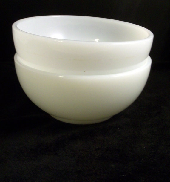 Vintage Fire King White Cereal or Soup Bowls by Oldtonewjewels