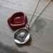 A Good Journey - hot air balloon wax seal necklace in fine silver