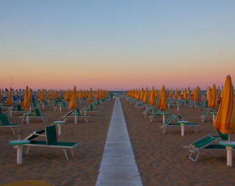 Beach Photo, Blank Greeting Card, Italy Card, Birthday Card, Handmade Photo Card, Italy Greeting Card, Thank You Note, Gray Malin Inspired