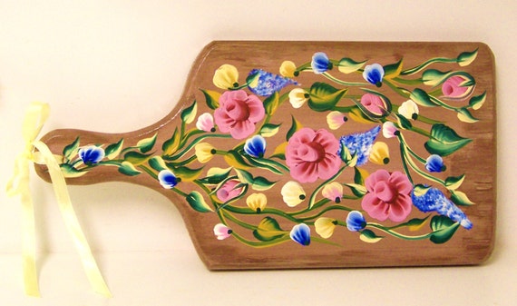 Original Painting on Wooden Cutting Board by PaintedOnPlaques