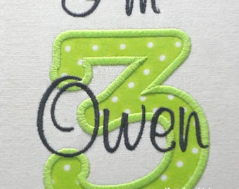 Instant Download - Applique Number 412 - Machine Embroidery Design -Applique design numbers 0-9 - 4 sizes 3" 4" 5" 6"