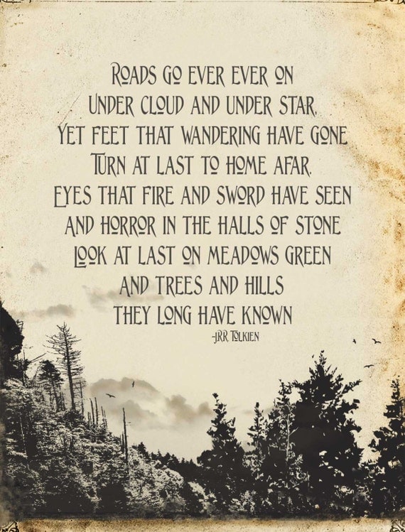 Items similar to Lord of the Rings, Hobbit Quote Art, JRR Tolkien, LOTR