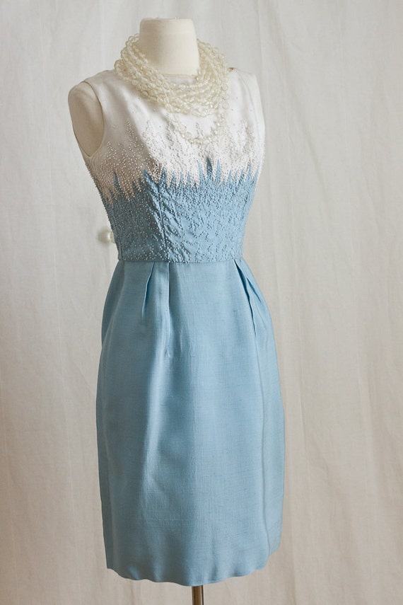 Wiggle Dress Beaded Dress / Silk Dress / Vintage