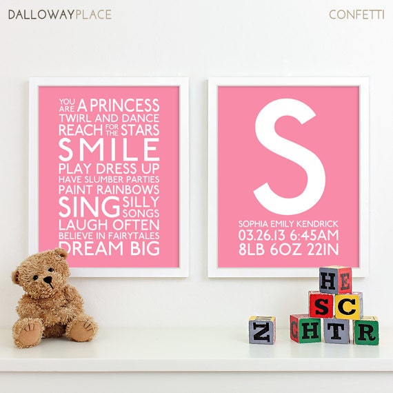 Original Personalised Baby Girl Recipe Wall Sticker