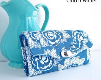 The Necessary Clutch Wallet Sewing Pattern: A Large wallet with card slots and room for your Cell Phone