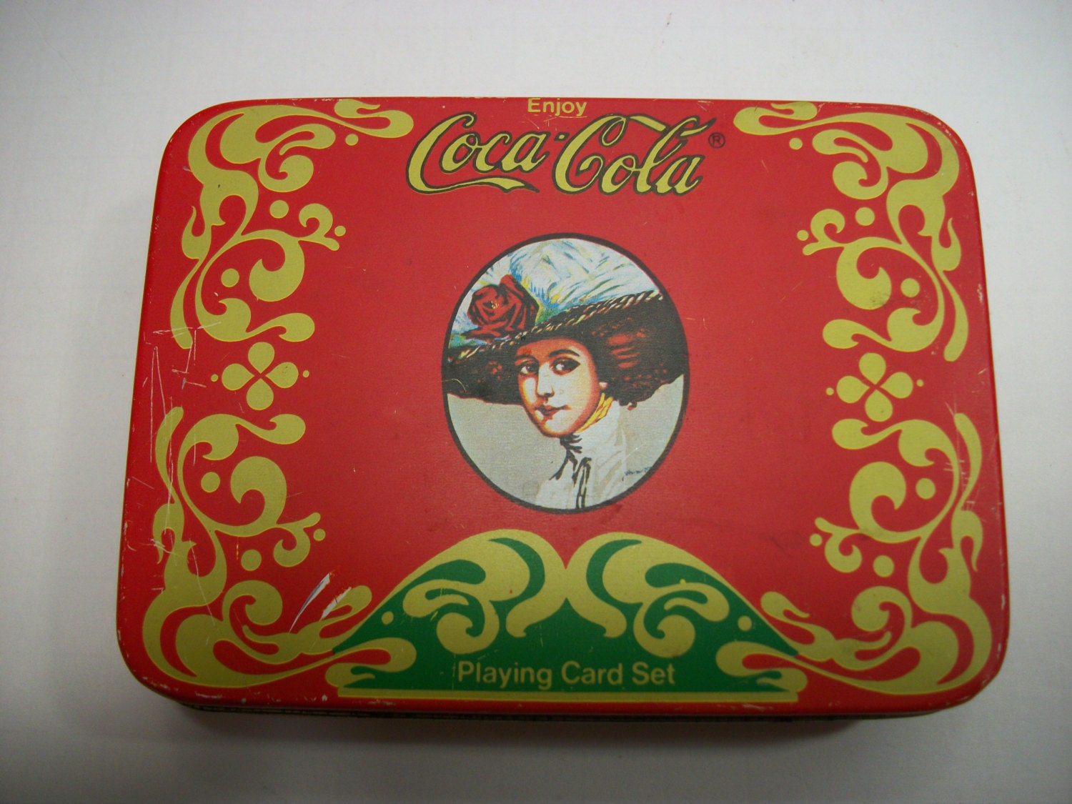 Coca-Cola Playing Cards Tin Case 2 Decks Box Set