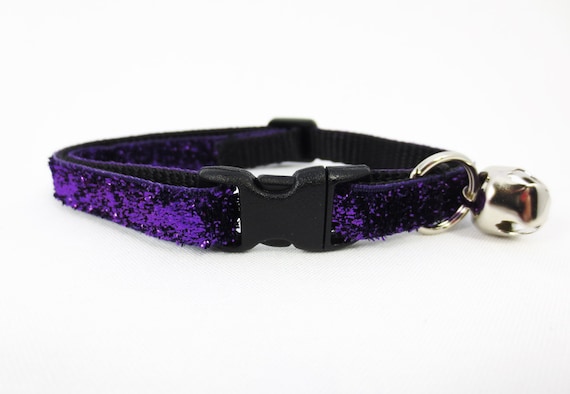 Items similar to Purple Glitter Cat Collar on Etsy