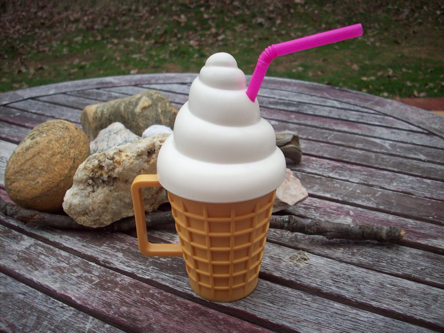 Vintage Plastic Ice Cream Cone Cup