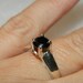 Black diamond engagement ring