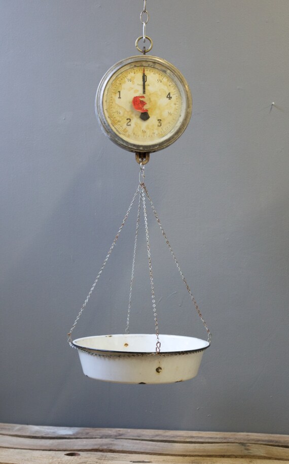Vintage Antique John Chatillon & Sons Hanging Produce Scale
